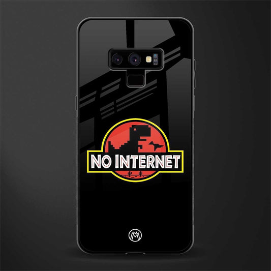 jurassic park no internet glass case for samsung galaxy note 9 image