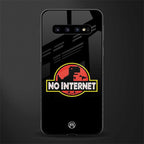 jurassic park no internet glass case for samsung galaxy s10 plus image