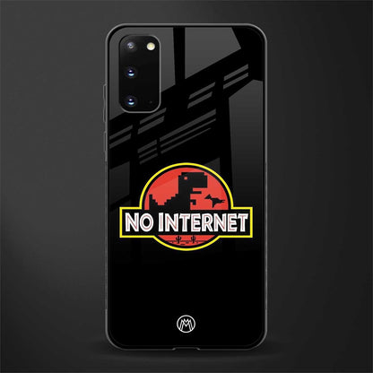 jurassic park no internet glass case for samsung galaxy s20 image