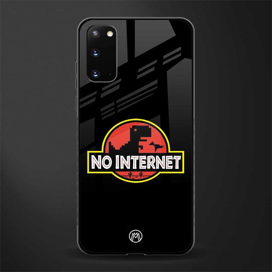 jurassic park no internet glass case for samsung galaxy s20 image