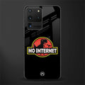 jurassic park no internet glass case for samsung galaxy s20 ultra image