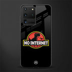 jurassic park no internet glass case for samsung galaxy s20 ultra image