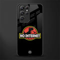 jurassic park no internet glass case for samsung galaxy s22 ultra 5g image