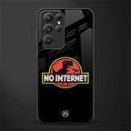 jurassic park no internet glass case for samsung galaxy s22 ultra 5g image