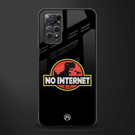 jurassic park no internet glass case for redmi note 11s image