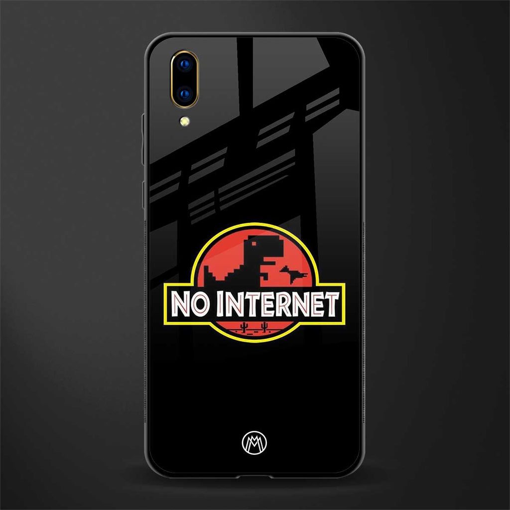 jurassic park no internet glass case for vivo v11 pro image