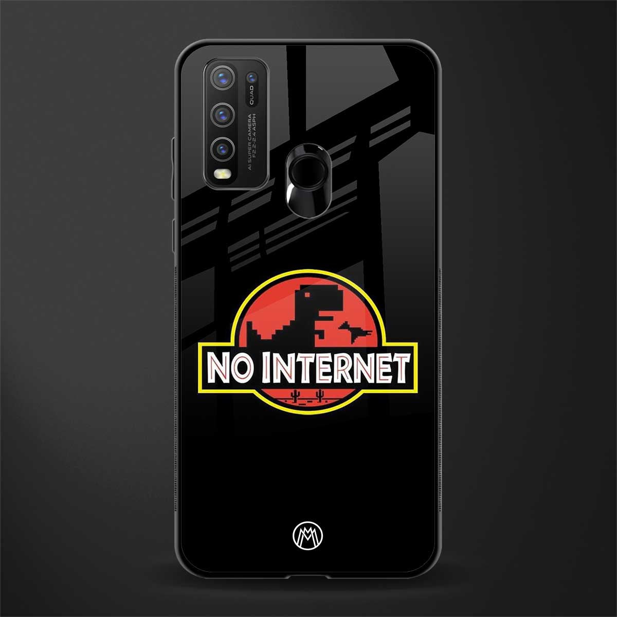jurassic park no internet glass case for vivo y50 image