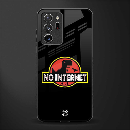 jurassic park no internet glass case for samsung galaxy note 20 ultra 5g image