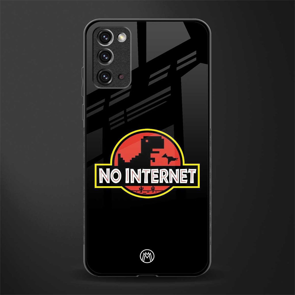 jurassic park no internet glass case for samsung galaxy note 20 image