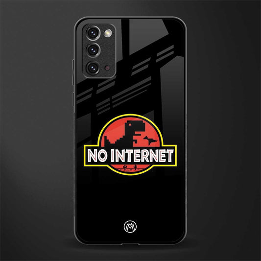 jurassic park no internet glass case for samsung galaxy note 20 image