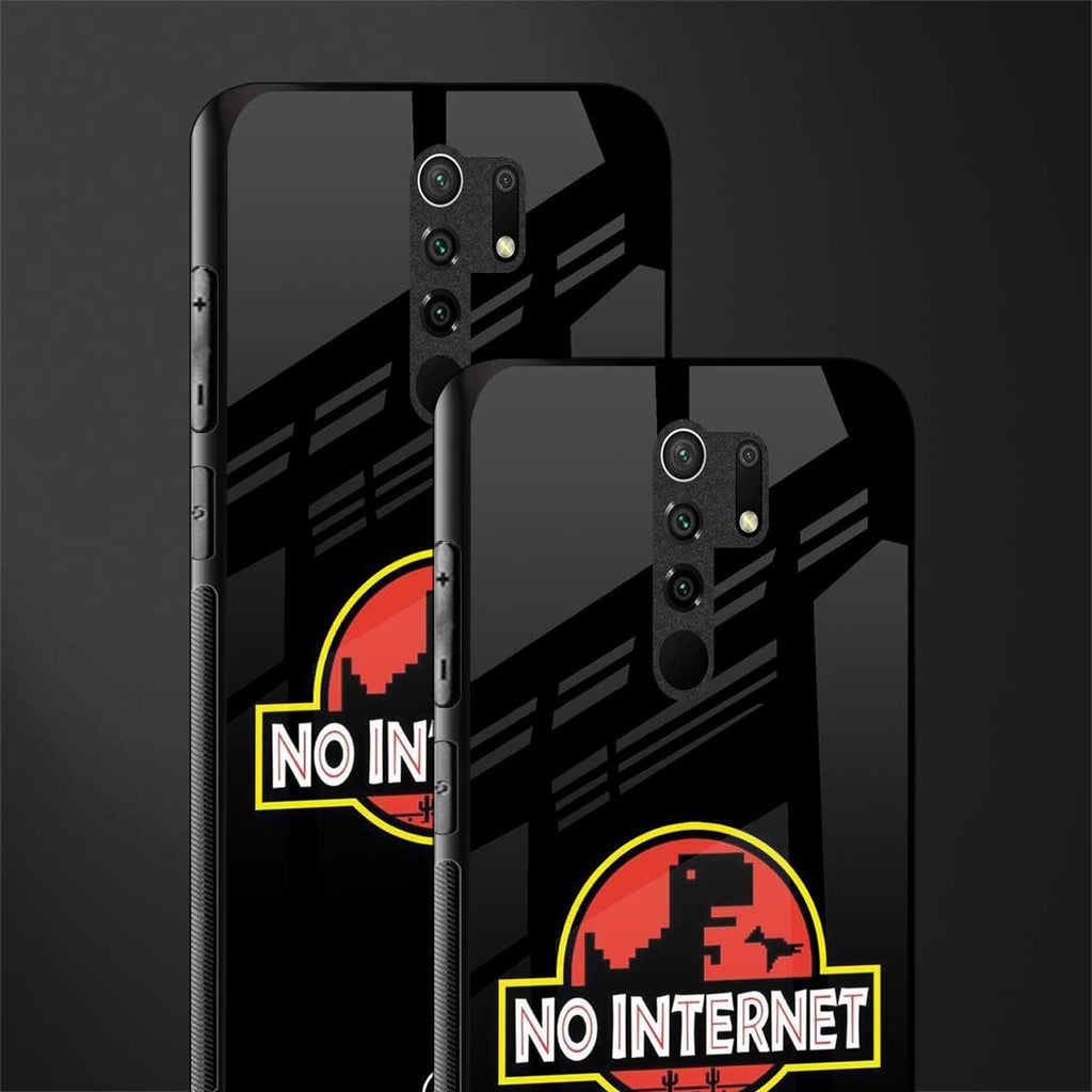 jurassic park no internet glass case for redmi 9 prime image-2