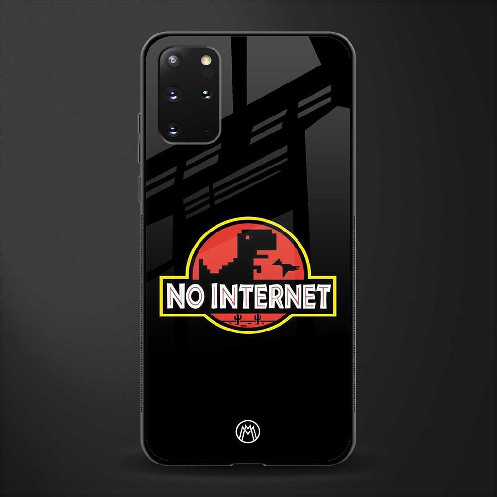jurassic park no internet glass case for samsung galaxy s20 plus image