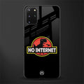 jurassic park no internet glass case for samsung galaxy s20 plus image