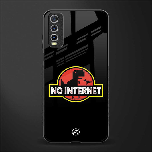 jurassic park no internet glass case for vivo y20 image