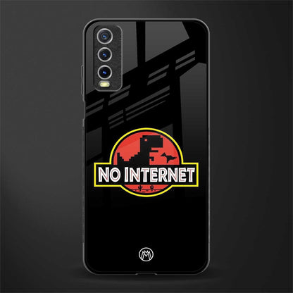 jurassic park no internet glass case for vivo y12s image