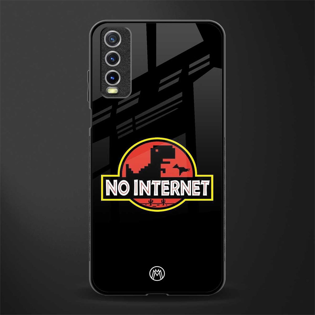 jurassic park no internet glass case for vivo y20i vivo y20t image