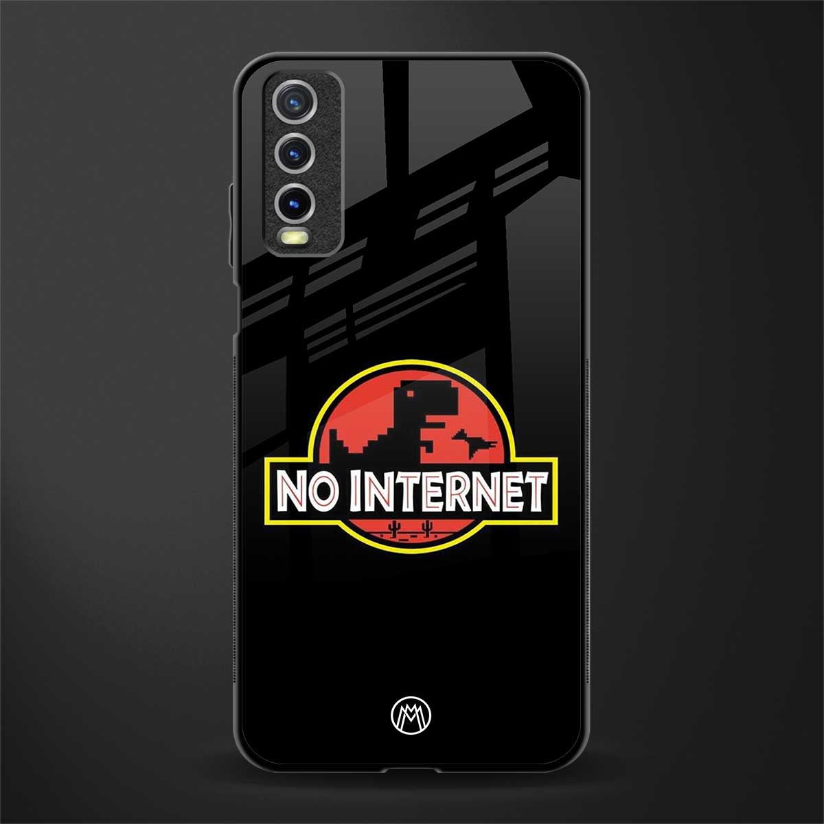 jurassic park no internet glass case for vivo y20i vivo y20t image