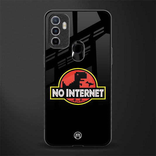 jurassic park no internet glass case for oppo a53 image