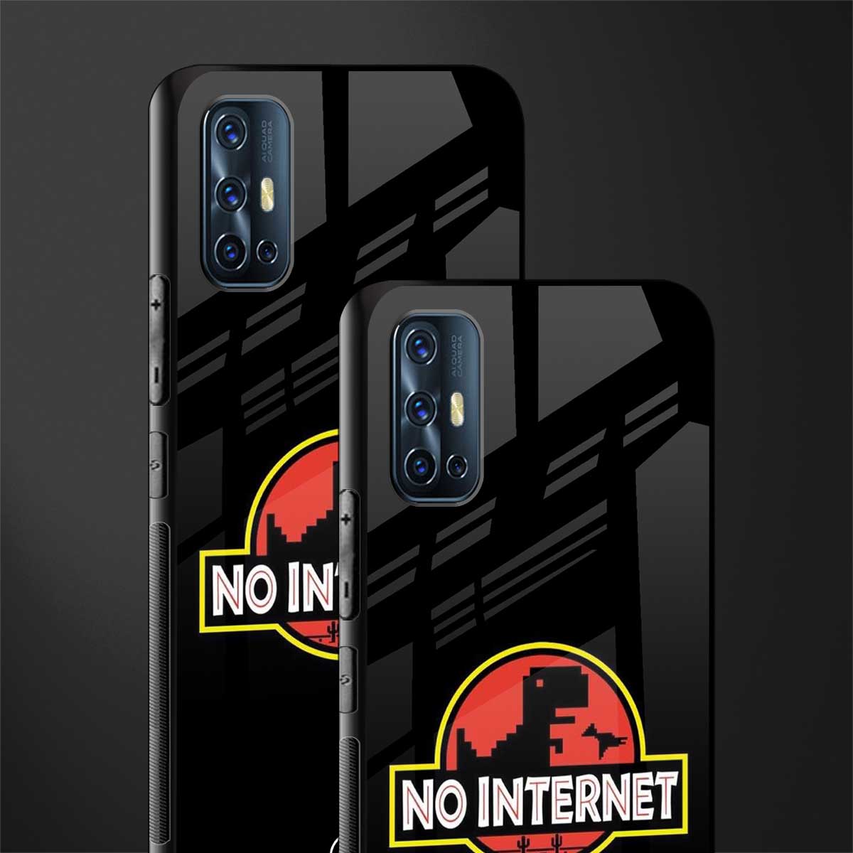 jurassic park no internet glass case for vivo v17 image-2