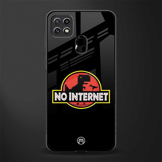 jurassic park no internet glass case for oppo a15s image