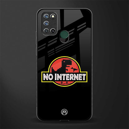 jurassic park no internet glass case for realme 7i image