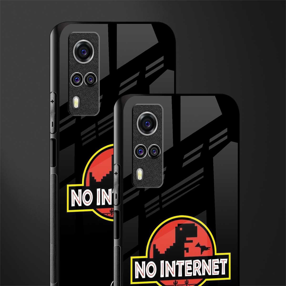 jurassic park no internet glass case for vivo y51 image-2