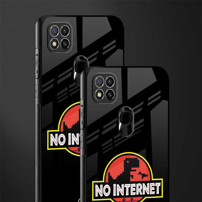 jurassic park no internet glass case for redmi 9 image-2