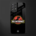 jurassic park no internet glass case for samsung galaxy a72 image
