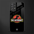 jurassic park no internet glass case for samsung galaxy a32 4g image