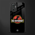 jurassic park no internet glass case for redmi note 10 pro image