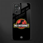 jurassic park no internet glass case for redmi note 10 pro image