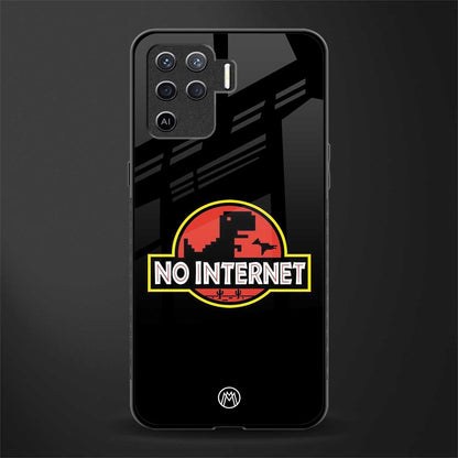 jurassic park no internet glass case for oppo f19 pro image