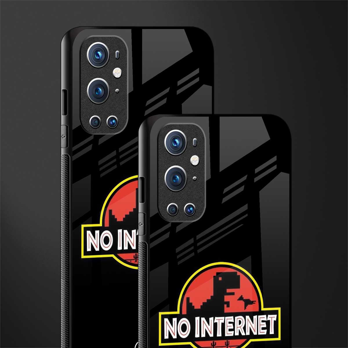 jurassic park no internet glass case for oneplus 9 pro image-2