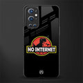 jurassic park no internet glass case for oneplus 9 pro image