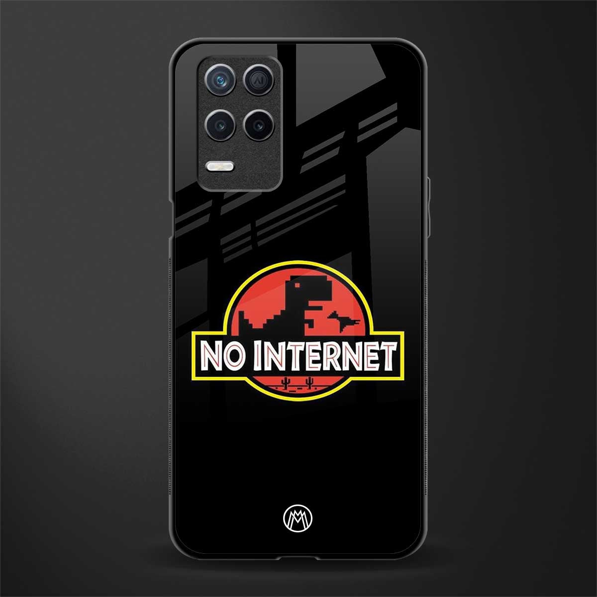 jurassic park no internet glass case for realme 8 5g image