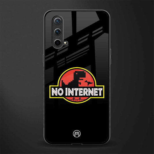 jurassic park no internet glass case for oneplus nord ce 5g image