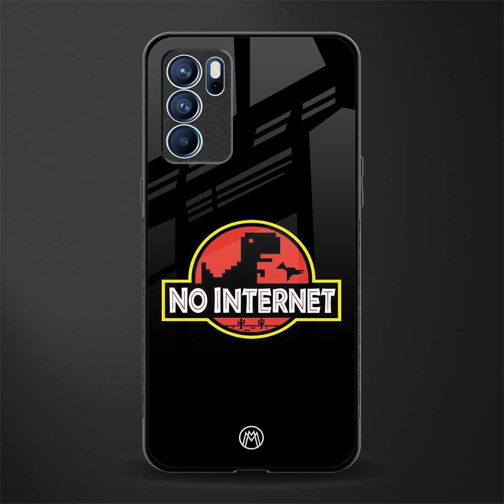 jurassic park no internet glass case for oppo reno6 pro 5g image