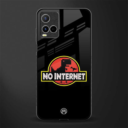 jurassic park no internet glass case for vivo y33s vivo y33t image