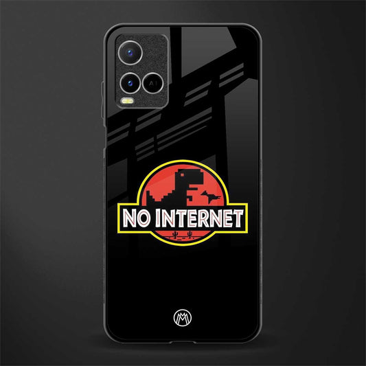 jurassic park no internet glass case for vivo y33s vivo y33t image