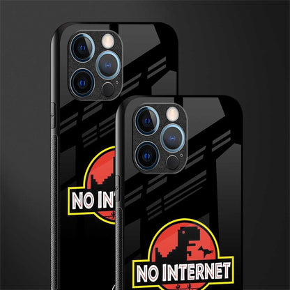 jurassic park no internet glass case for iphone 12 pro image-2