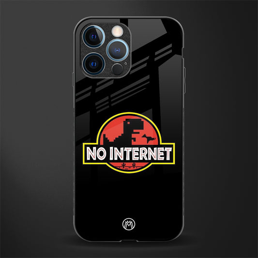 jurassic park no internet glass case for iphone 12 pro image