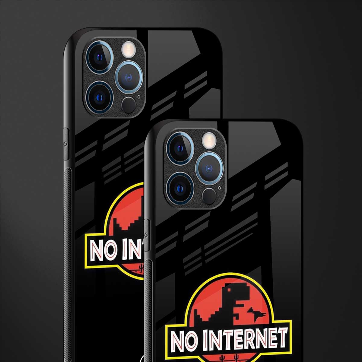 jurassic park no internet glass case for iphone 12 pro max image-2