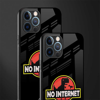 jurassic park no internet glass case for iphone 14 pro max image-2