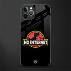 jurassic park no internet glass case for iphone 11 pro max image
