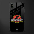 jurassic park no internet glass case for iphone xs max image