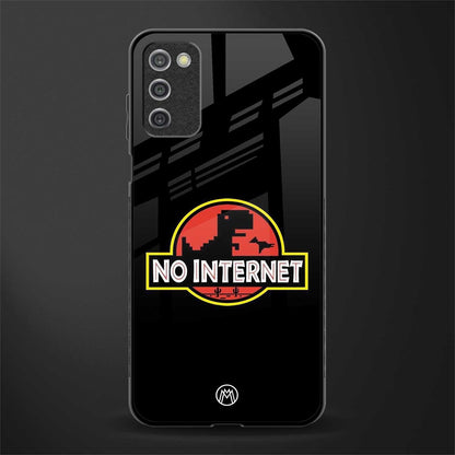jurassic park no internet glass case for samsung galaxy a03s image