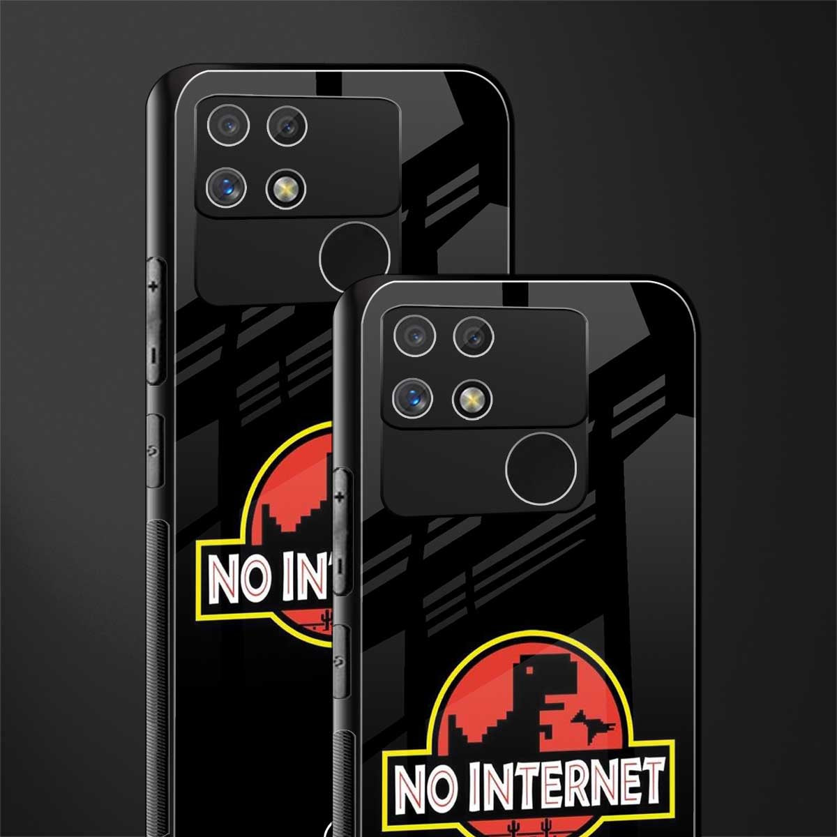 jurassic park no internet back phone cover | glass case for realme narzo 50a