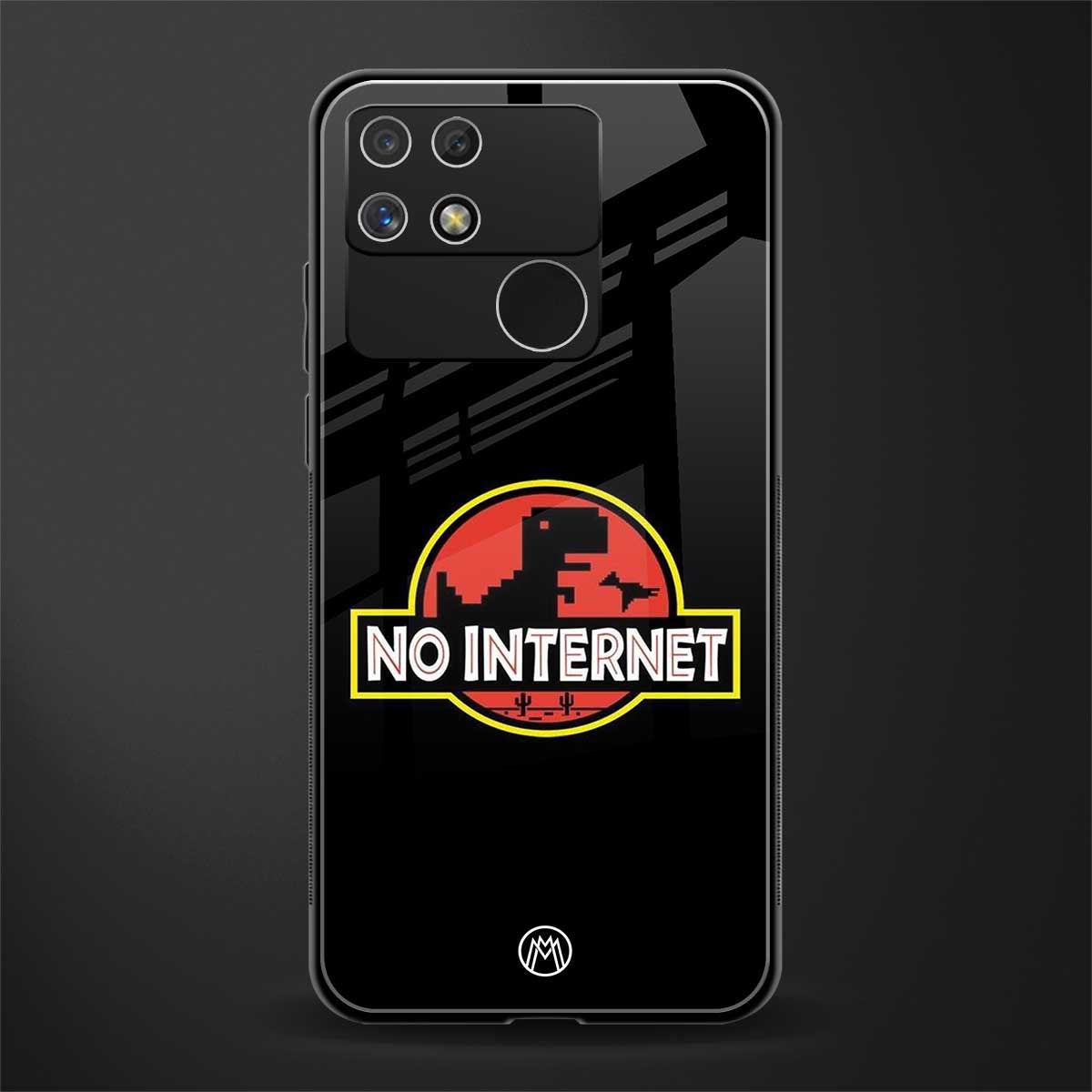jurassic park no internet back phone cover | glass case for realme narzo 50a
