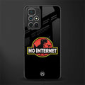 jurassic park no internet glass case for redmi 10 prime image