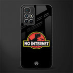 jurassic park no internet glass case for redmi 10 prime image